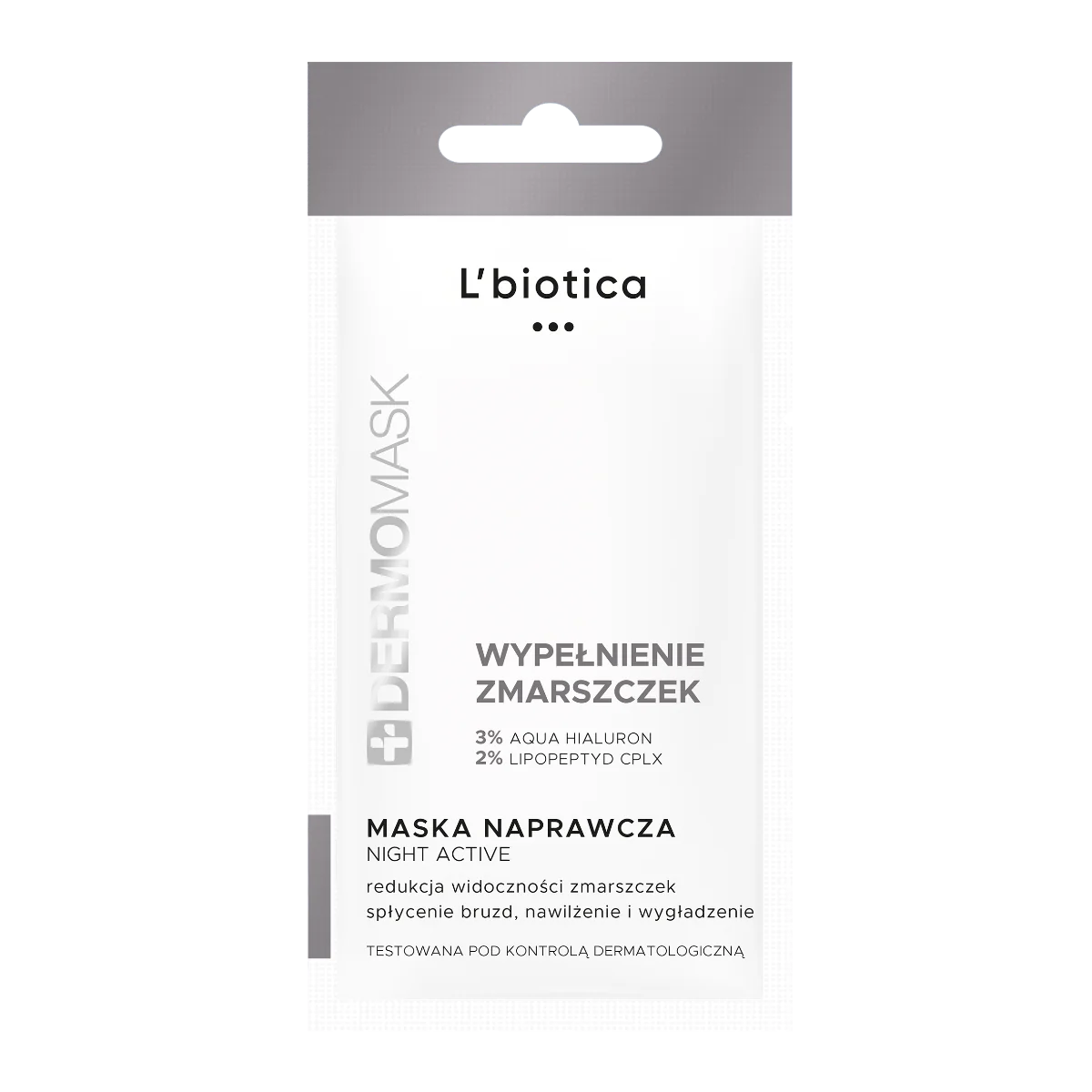 Dermomask Night Active Wypełnienie Zmarszczek maseczka naprawcza, 12 ml, 1 saszetka
