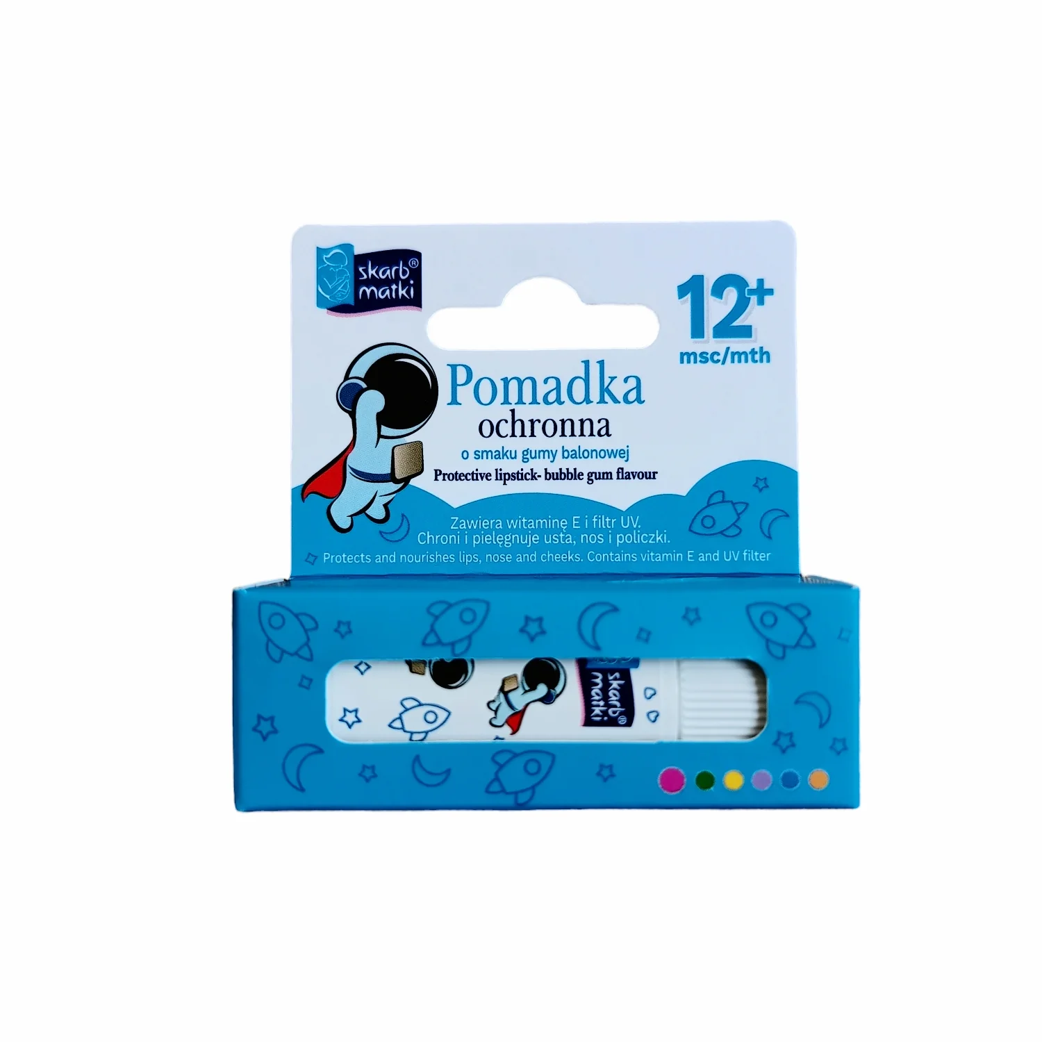 Skarb Matki pomadka ochronna dla dzieci o smaku gumy balonowej, 6,5 g