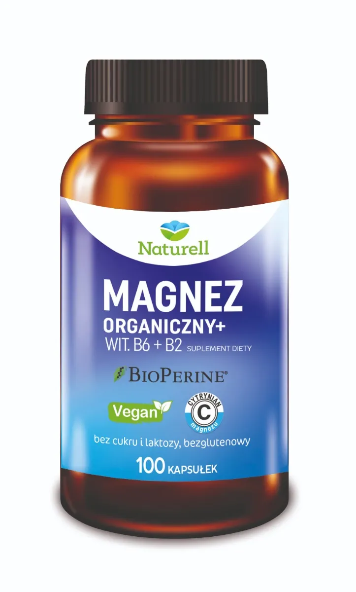 Naturell Magnez Organiczny+, 100 kapsułek