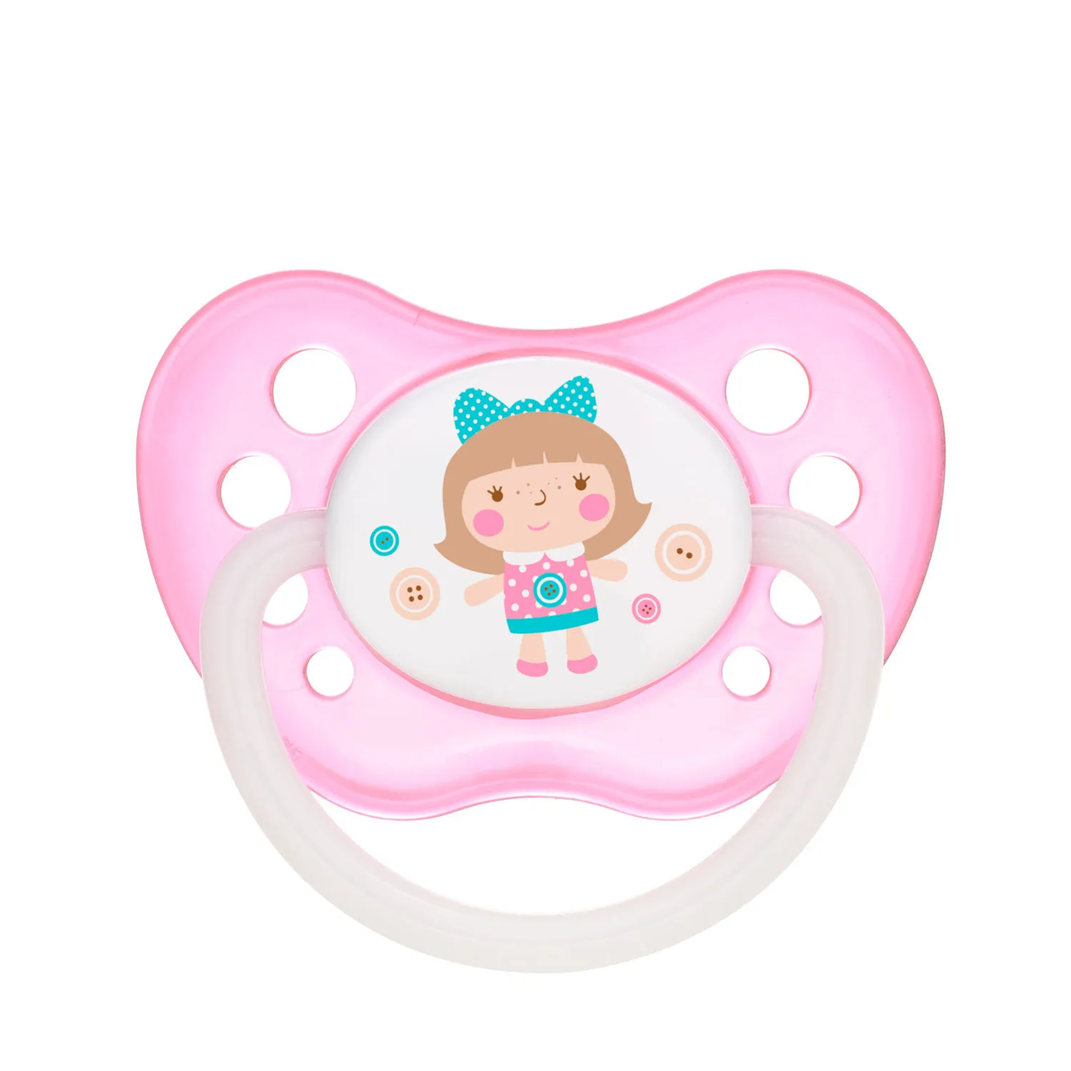 Canpol babies, smoczek uspokajający silikon, 0-6m, Toys, różowy, 23/256_pin, 1 sztuka