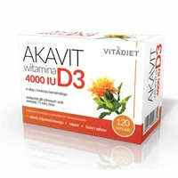Akavit witamina D3 4000IU, suplement diety, 120 kapsułek