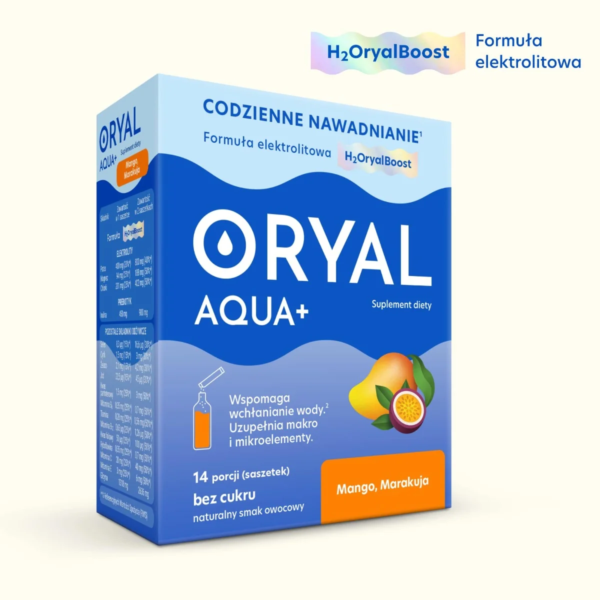 Oryal Aqua+ Mango Marakuja 14 saszetek