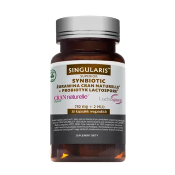 Singularis Superior Synbiotic Żurawina + Probiotyk, suplement diety, 30 kapsułek 