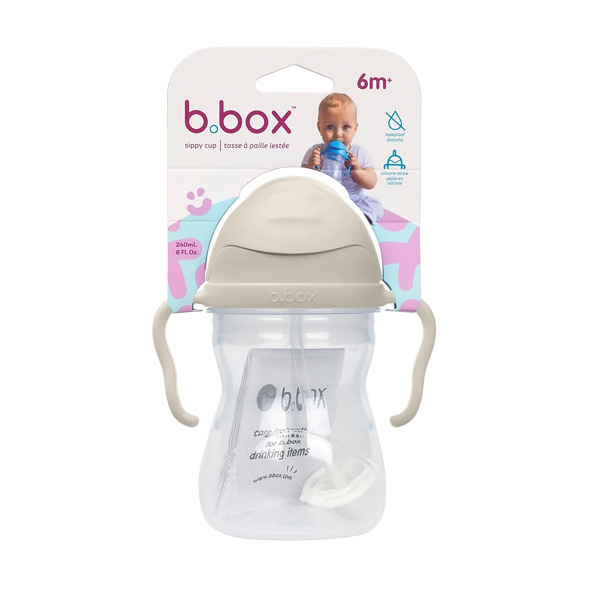 B.box bidon ze słomką latte, 240 ml