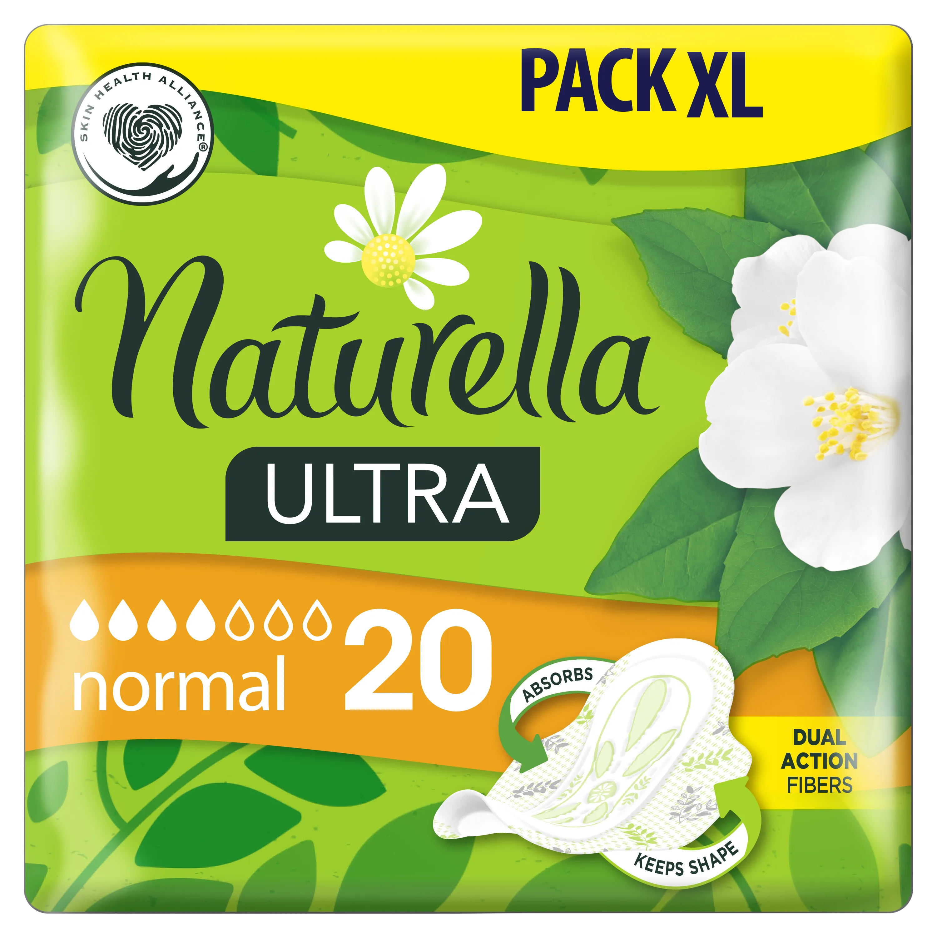 Naturella Ultra Normal podpaski ze skrzydełkami Zielona herbata, 20 szt. 