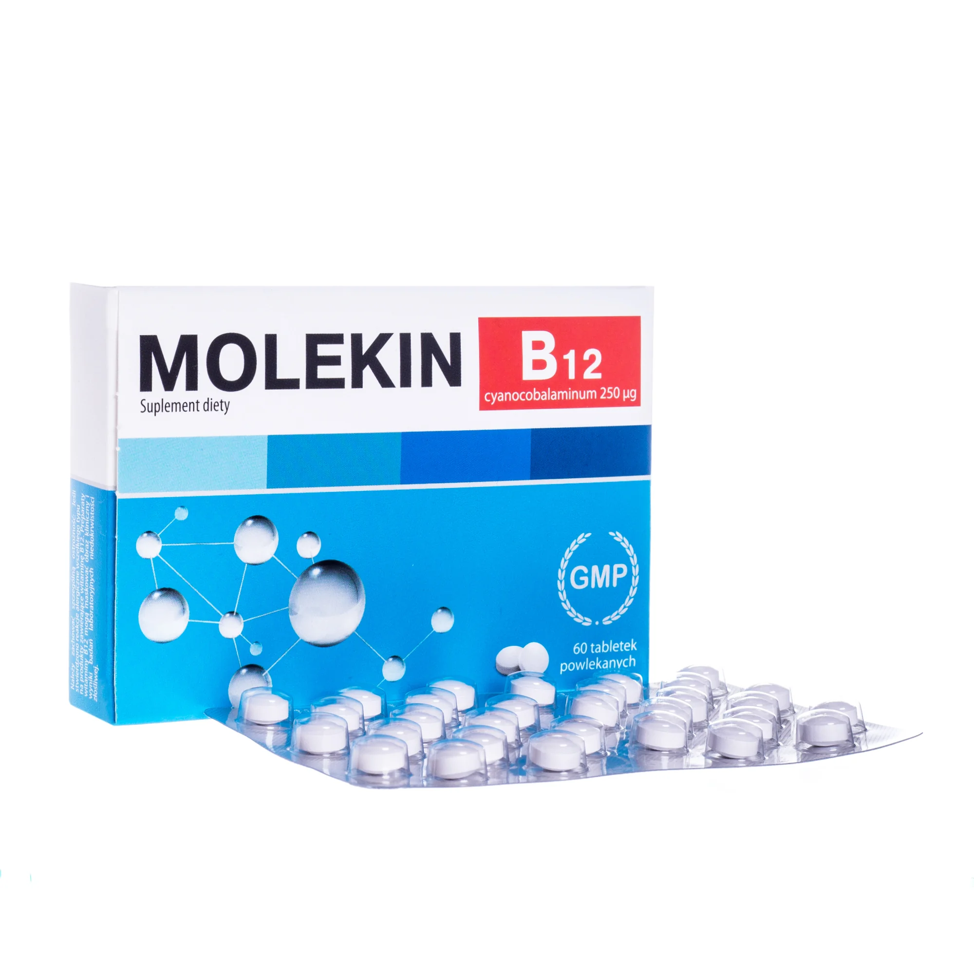 Molekin B12, suplement diety, 60 tabletek