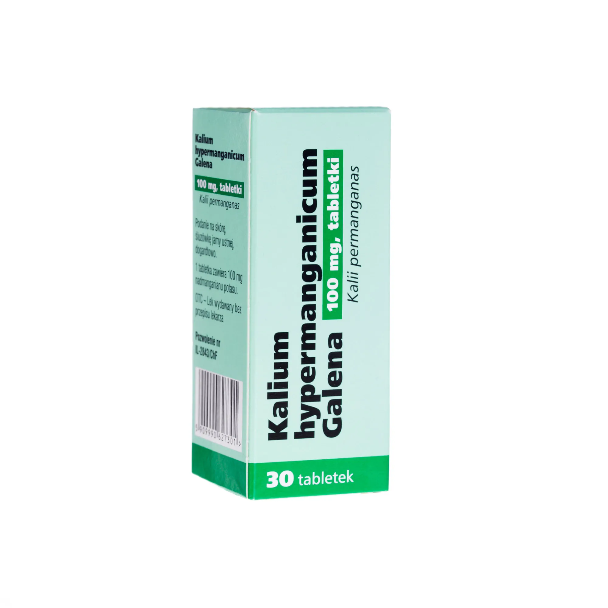 Kalium hypermanganicum Galena 100 mg / tabletka, 30 tabletek