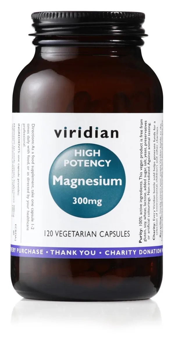 Viridian Magnez, suplement diety, 120 kapsułek