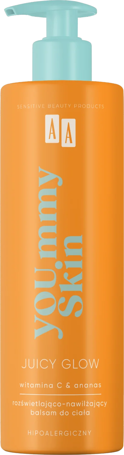 AA YOU.mmy Skin rozświetlająco-nawilżający balsam do ciała, Juicy Glow, 400 ml