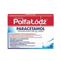 Polfa-Łódź Paracetamol, 500 mg, 20 tabletek