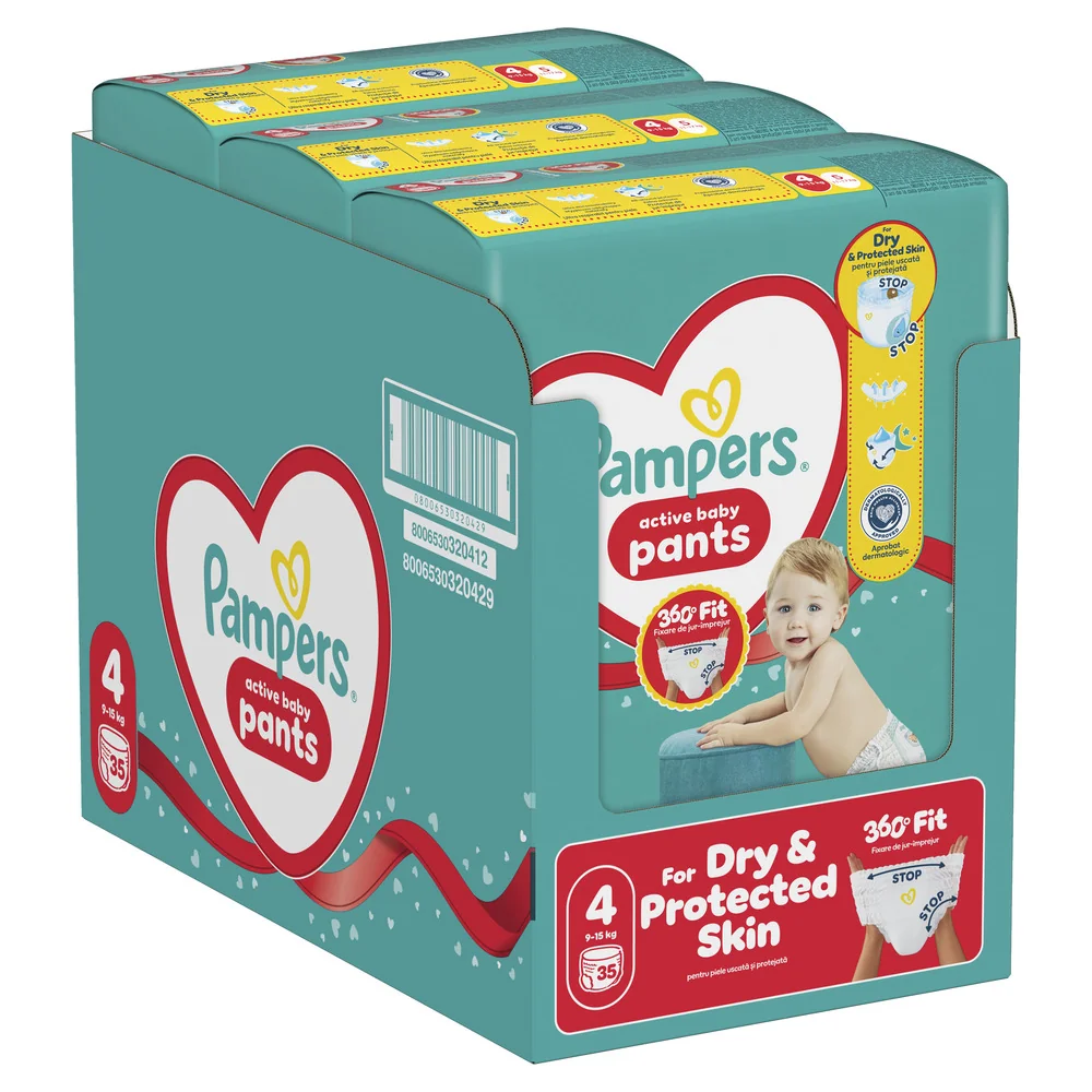 Pampers Active Baby Pants 5 pieluchomajtki, rozmiar 5, 11-17 kg, 136 sztuk
