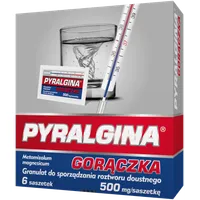 Pyralgina Ból i Gorączka, 500 mg/saszetkę, granulat do sporządzania roztworu doustnego, 6 saszetek