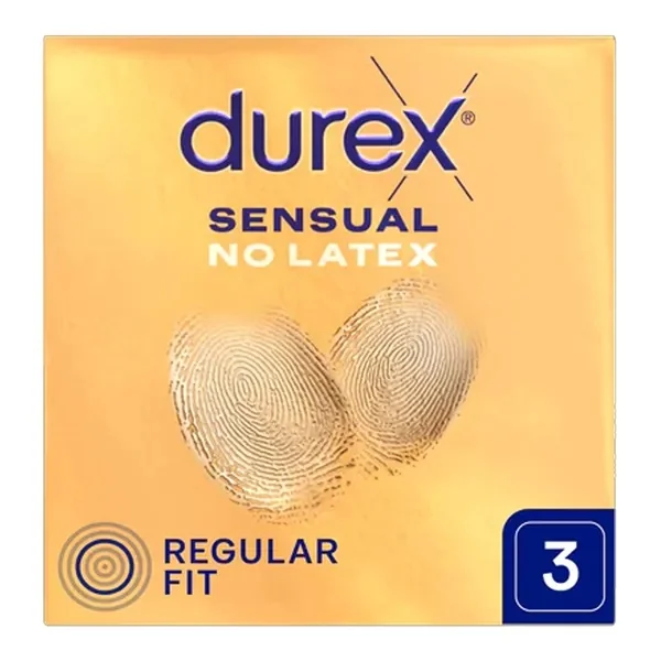 Durex Sensual No Latex prezerwatywy nielateksowe, 3 szt.