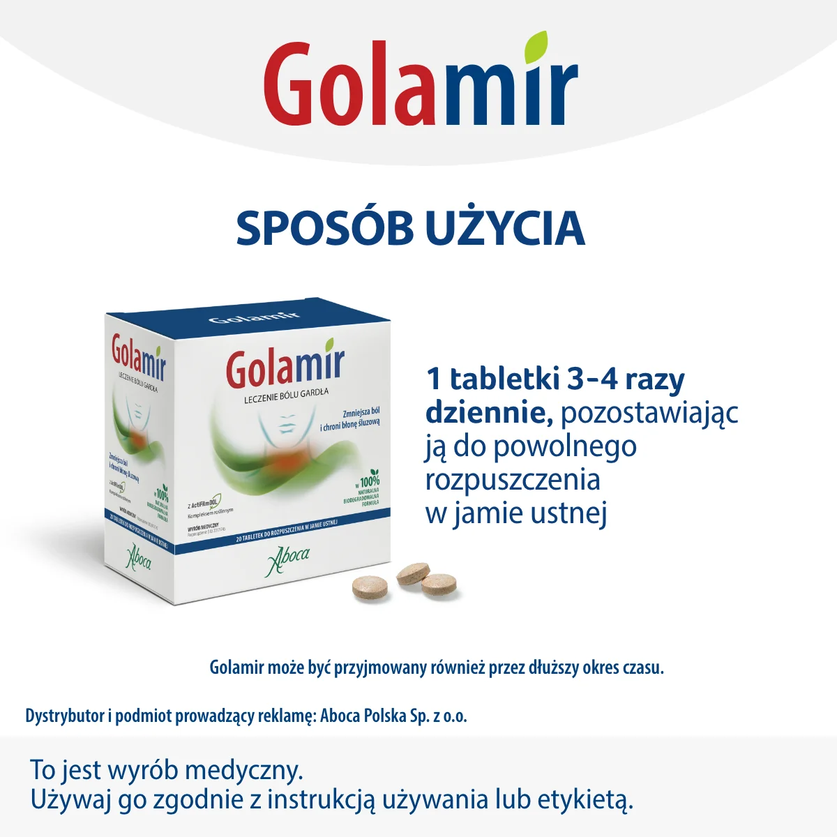 Golamir 20 tabletek do rozpuszenia w jamie ustnej