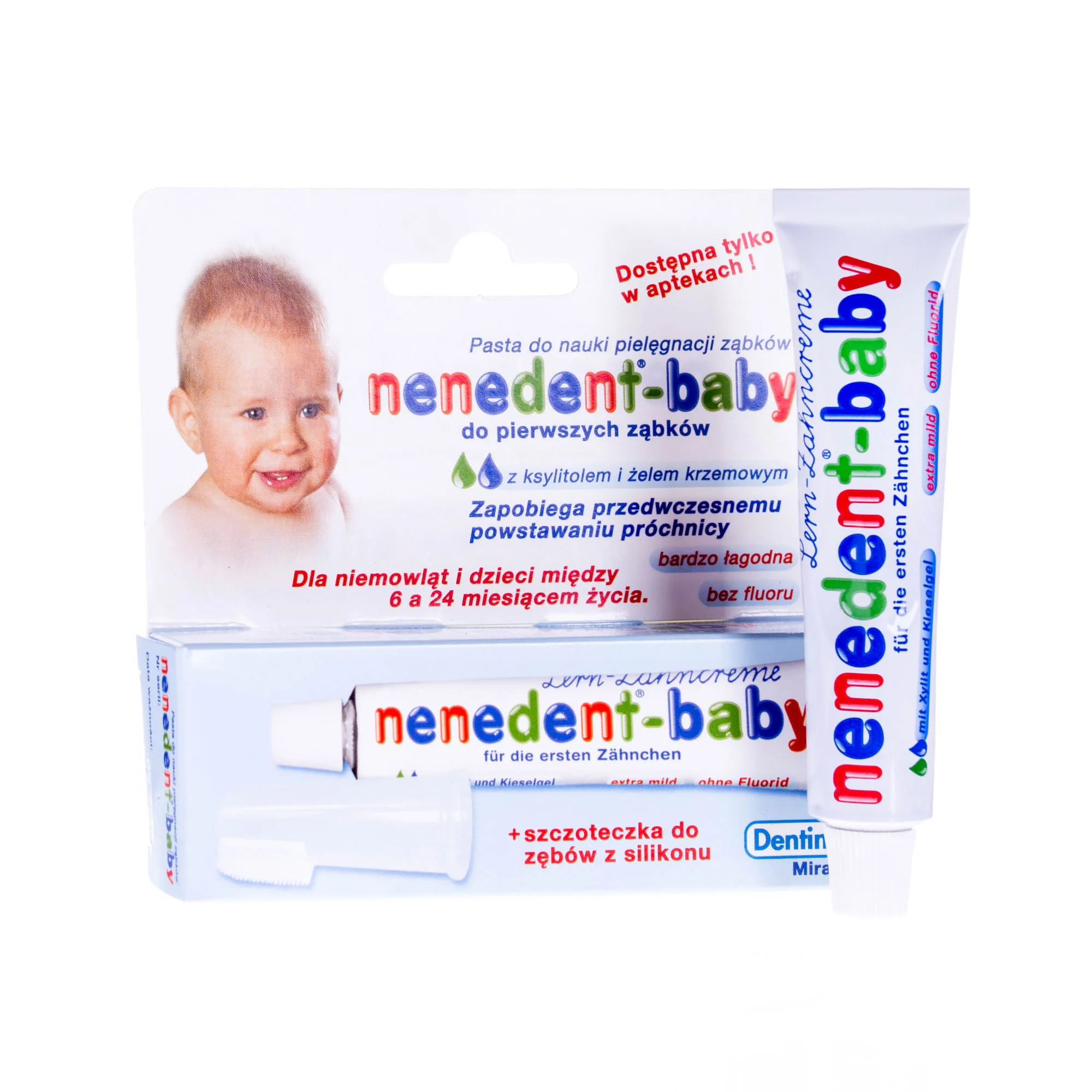 Nenedent-baby do pierwszych ząbków pasta do nauki pielęgnacji zębów, 20 ml