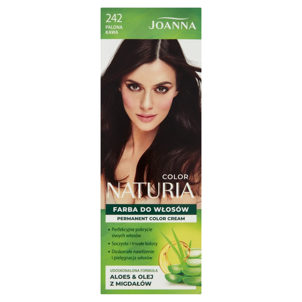 Joanna Naturia Color farba do włosów nr 242 Palona Kawa, utleniacz 60 g + farba 40 g