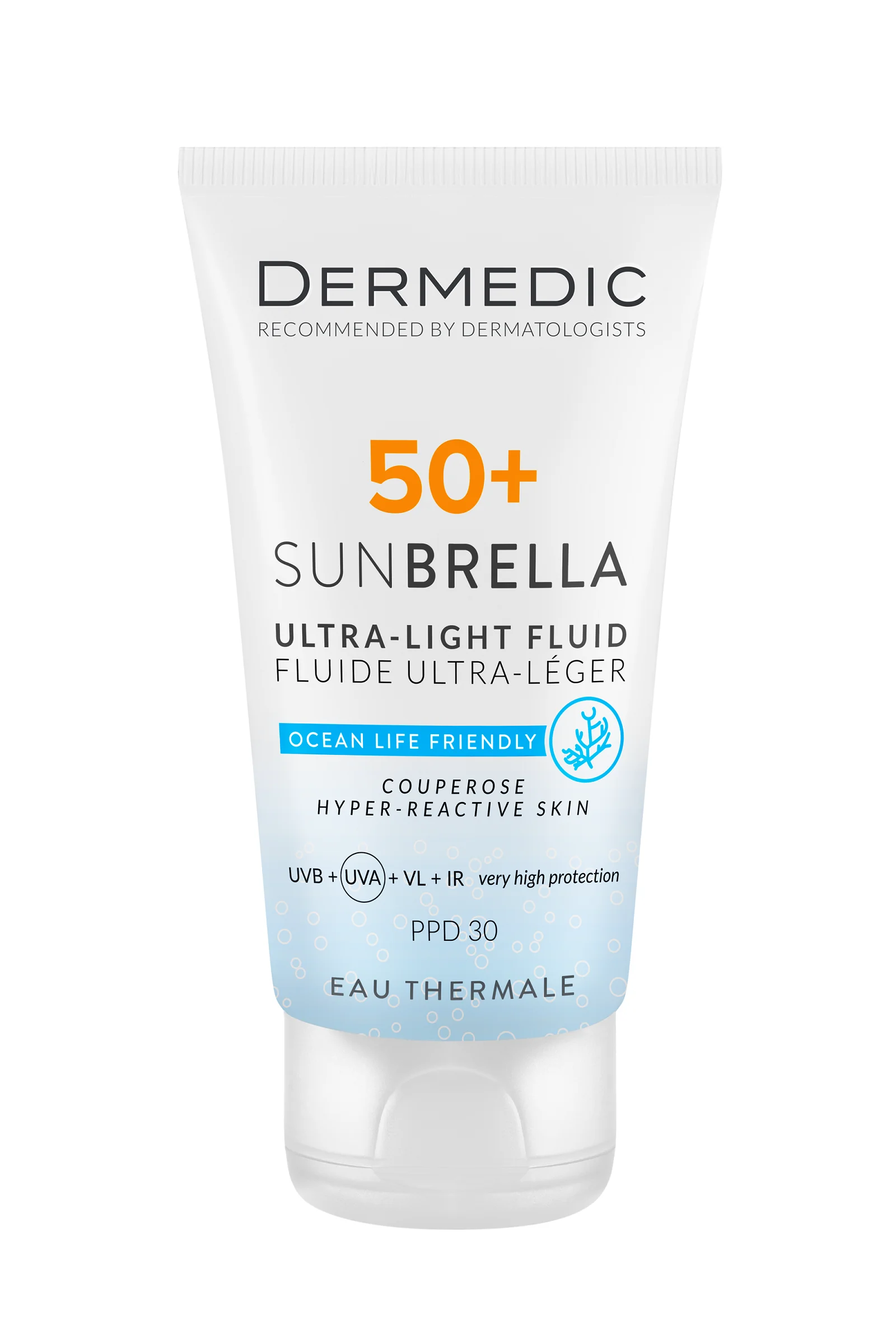 Dermedic Sunbrella ultralekki krem SPF 50+ dla skóry naczyniowej i nadreaktywnej, 40 ml