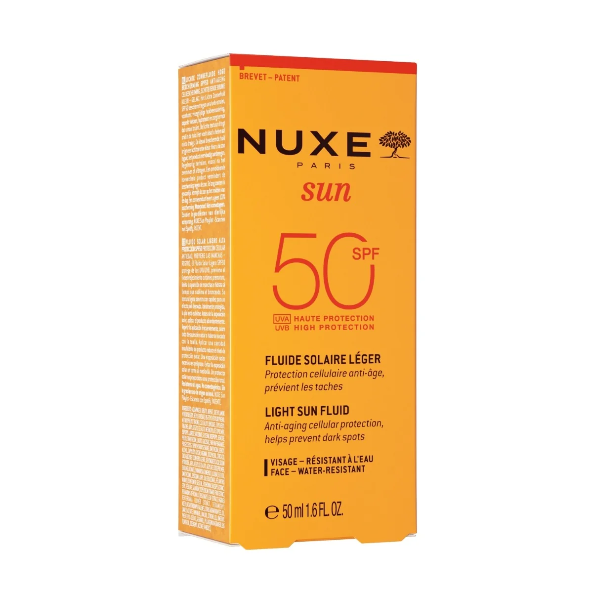 Nuxe Sun lekki krem z wysoką ochroną SPF 50, 50 ml