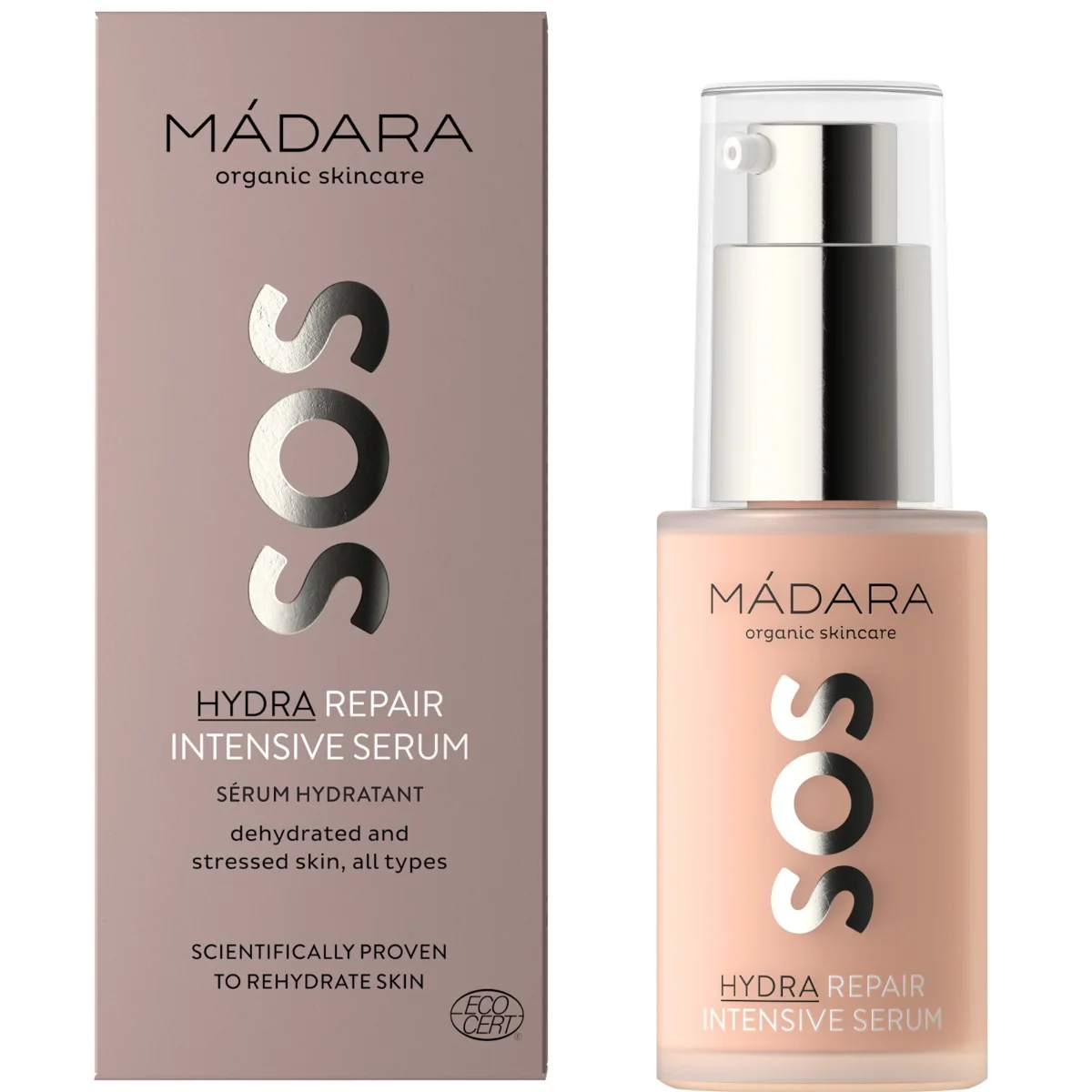 MÁDARA organic skincare SOS Hydra Repair intensywnie regenerujące serum do twarzy, 30 ml