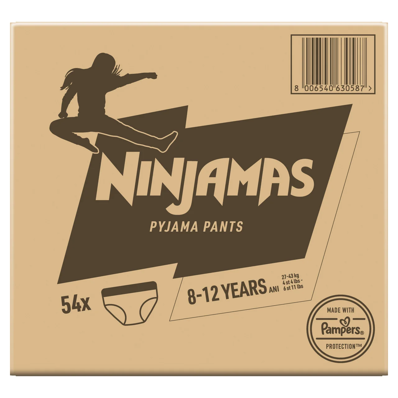 Orbico Pampers Ninjamas Girl pieluchomajtki na noc 8-12 lat 54 sztuki