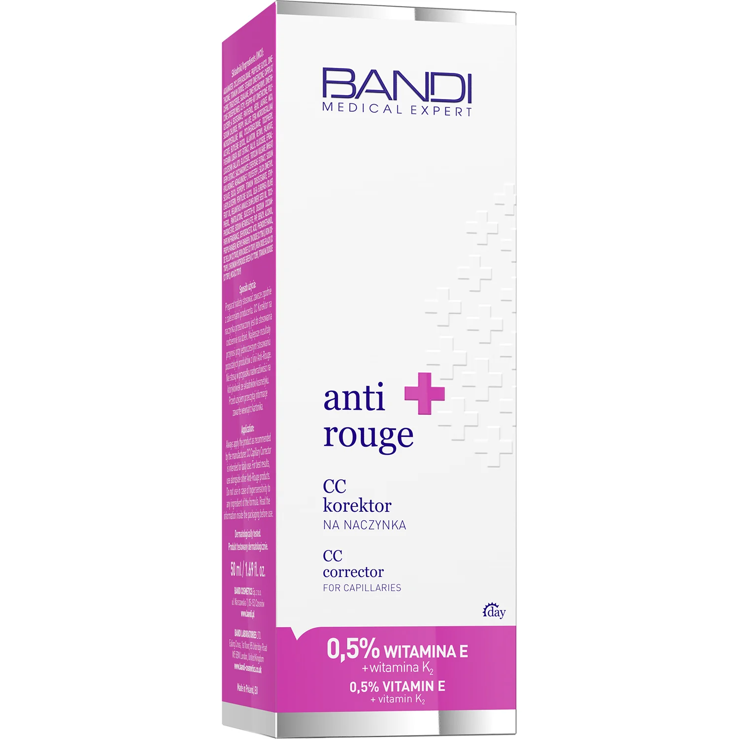 Medical Expert Anti-Rouge Cc Korektor Na Naczynka 0,5% Witamina E + Witamina K, 50 ml