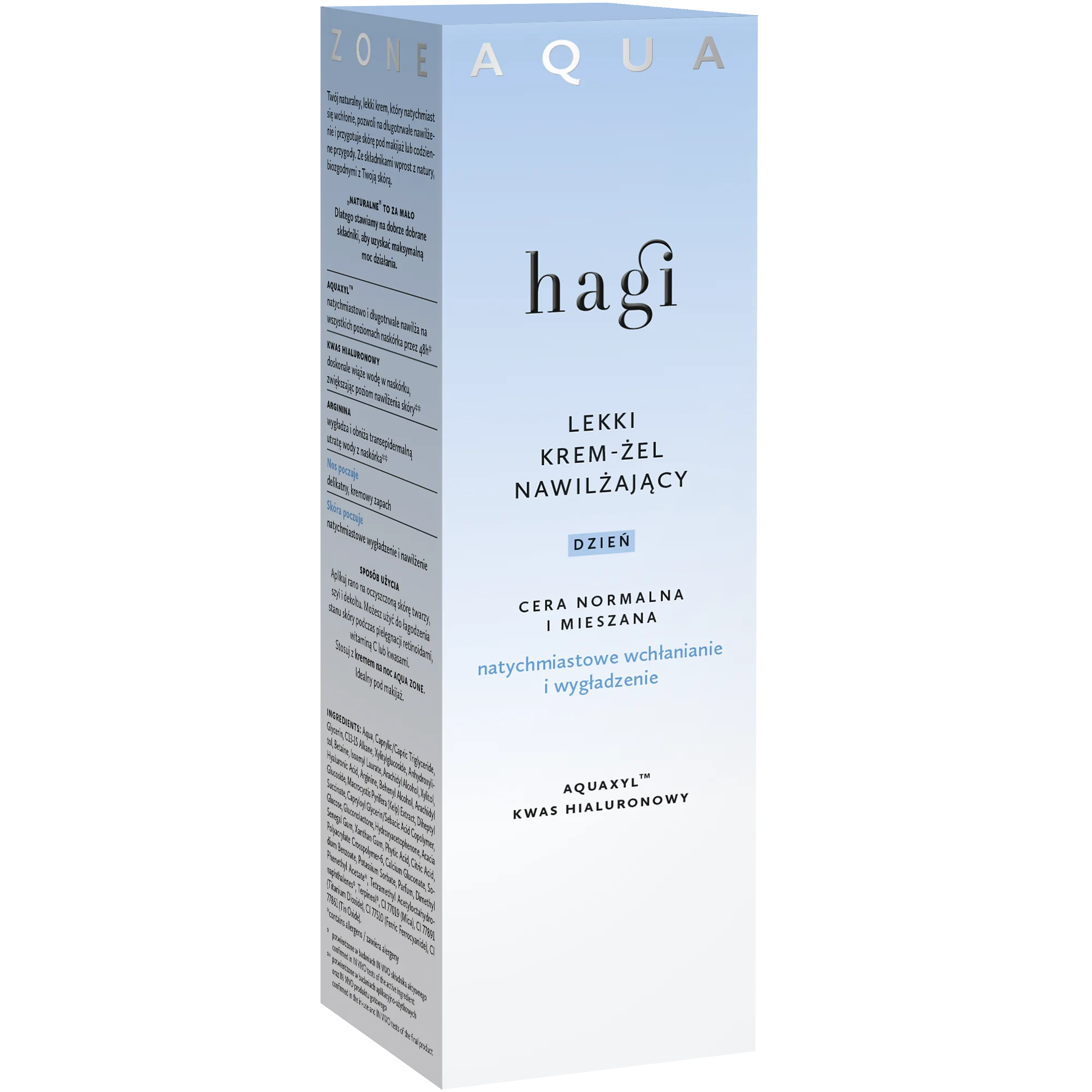 Hagi Aqua Zone żel nawilżający na dzień cera normalna i mieszana, 50 ml