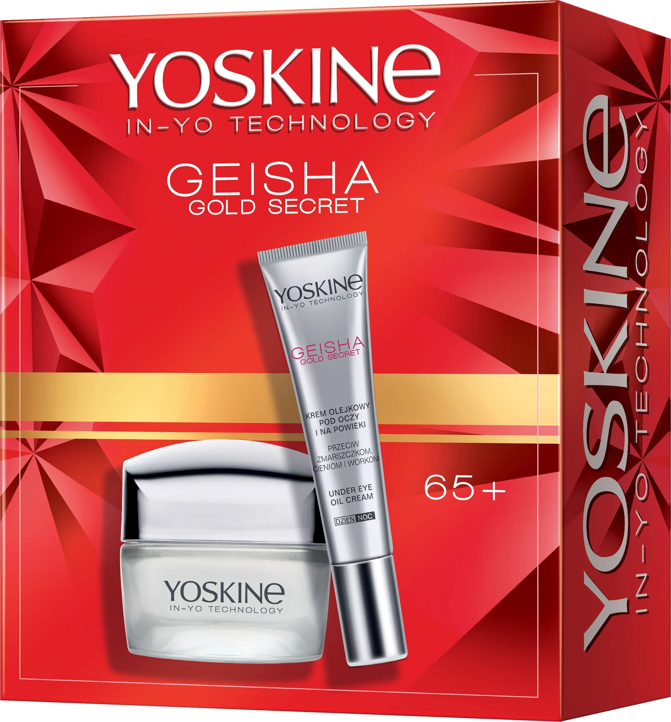 Yoskine Geisha Gold Secret Zestaw krem na dzień i na noc 65+, 50 ml + krem pod oczy, 30 ml