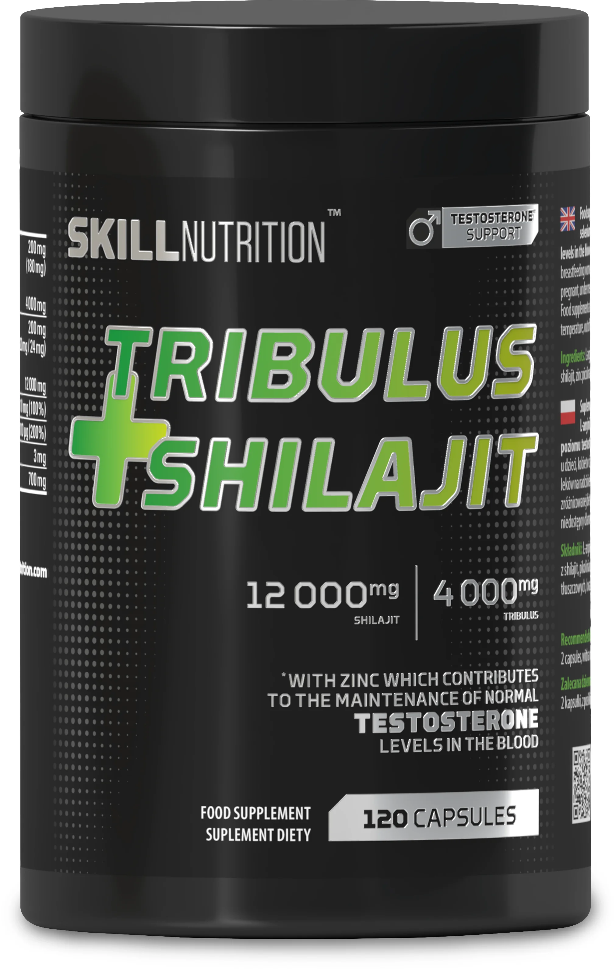 Skill Tribulus + Shilajit 120 kapsułek wegańskich