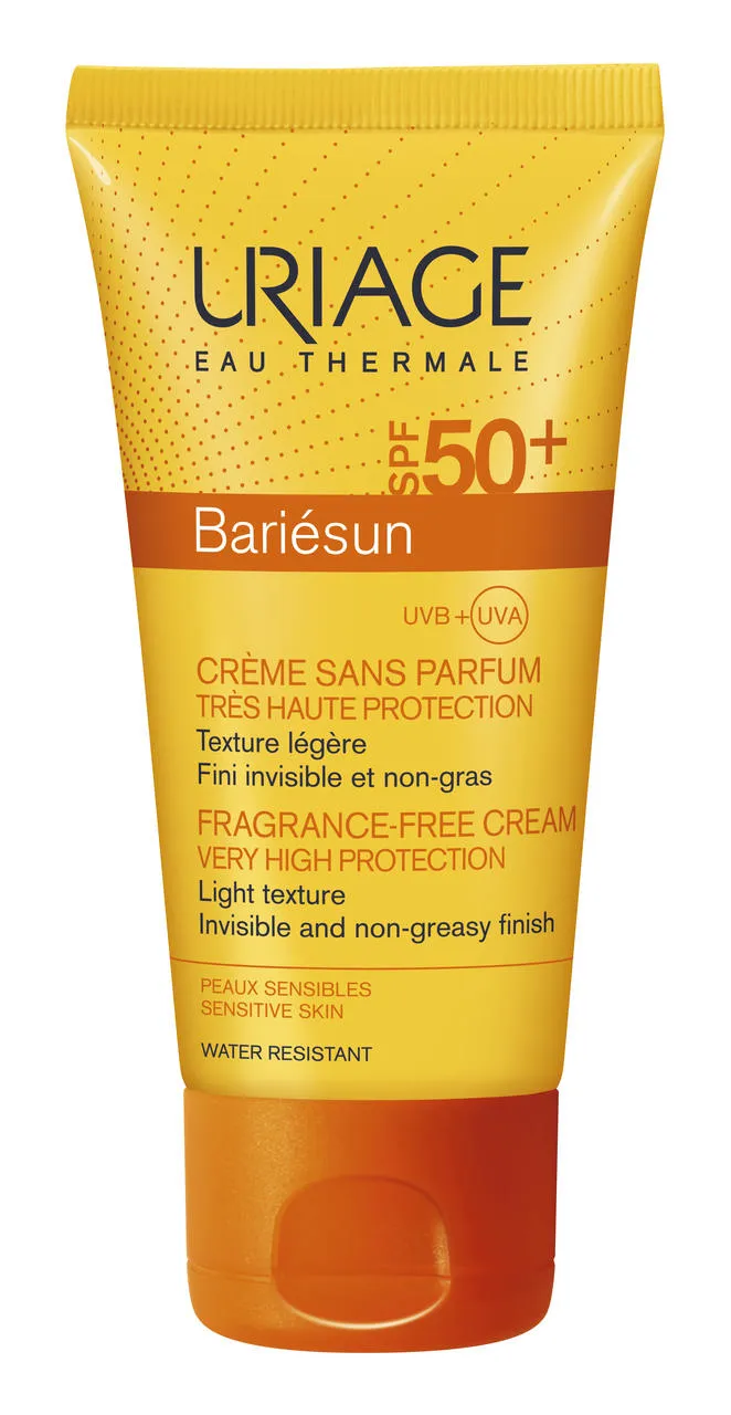 Uriage Bariesun, krem dla skóry wrażliwej, SPF 50+, 50 ml