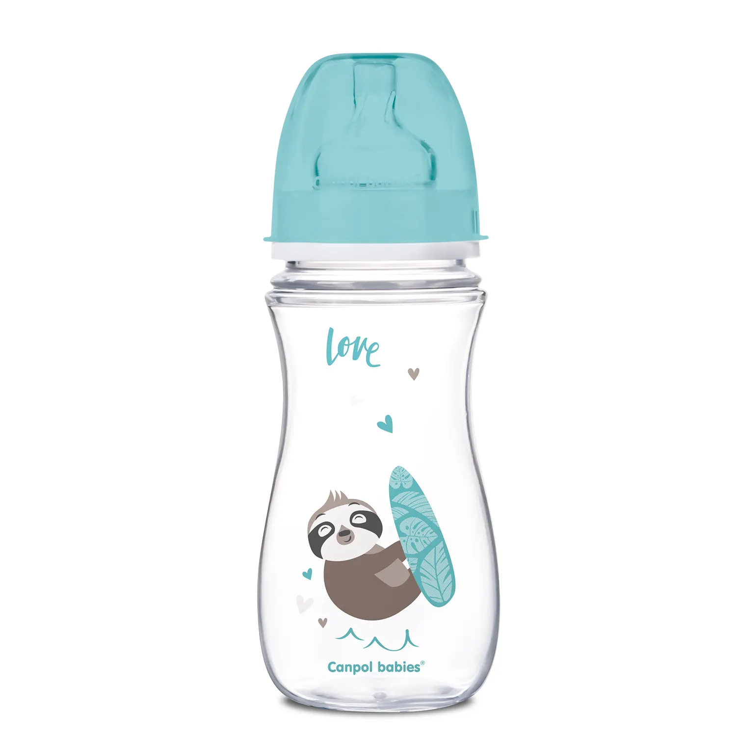 Canpol Babies, butelka szerokootorowa, antykolkowa, po 12 miesiącu 35/222_blu, 300 ml 