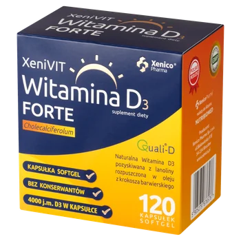 XeniVIT Witamina D3 4000 IU, 120 kapsułek