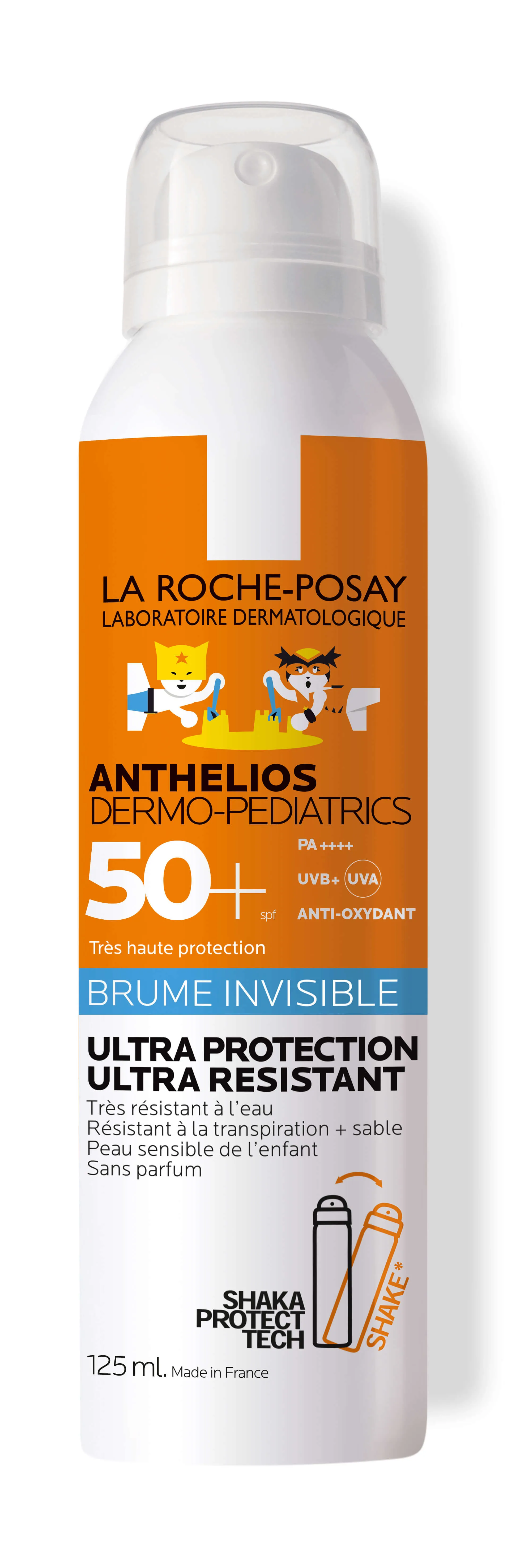 La Roche-Posay Anthelios Dermopediatrics, niewidoczna mgiełka dla dzieci, SPF50+, 125 ml