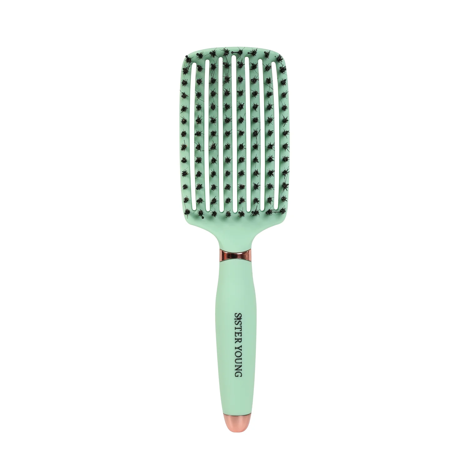 Sister Young Ovia fresh mint, szczotka do włosów z włosiem dzika, 1 sztuka