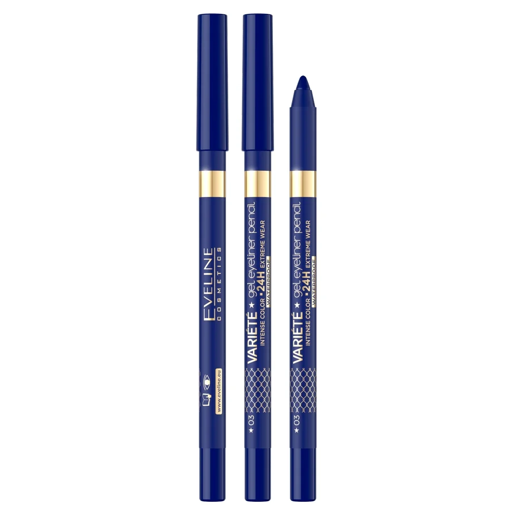 Eveline Cosmetics Variété wodoodporna żelowa kredka do oczu nr 03 blue, 1 sztuka