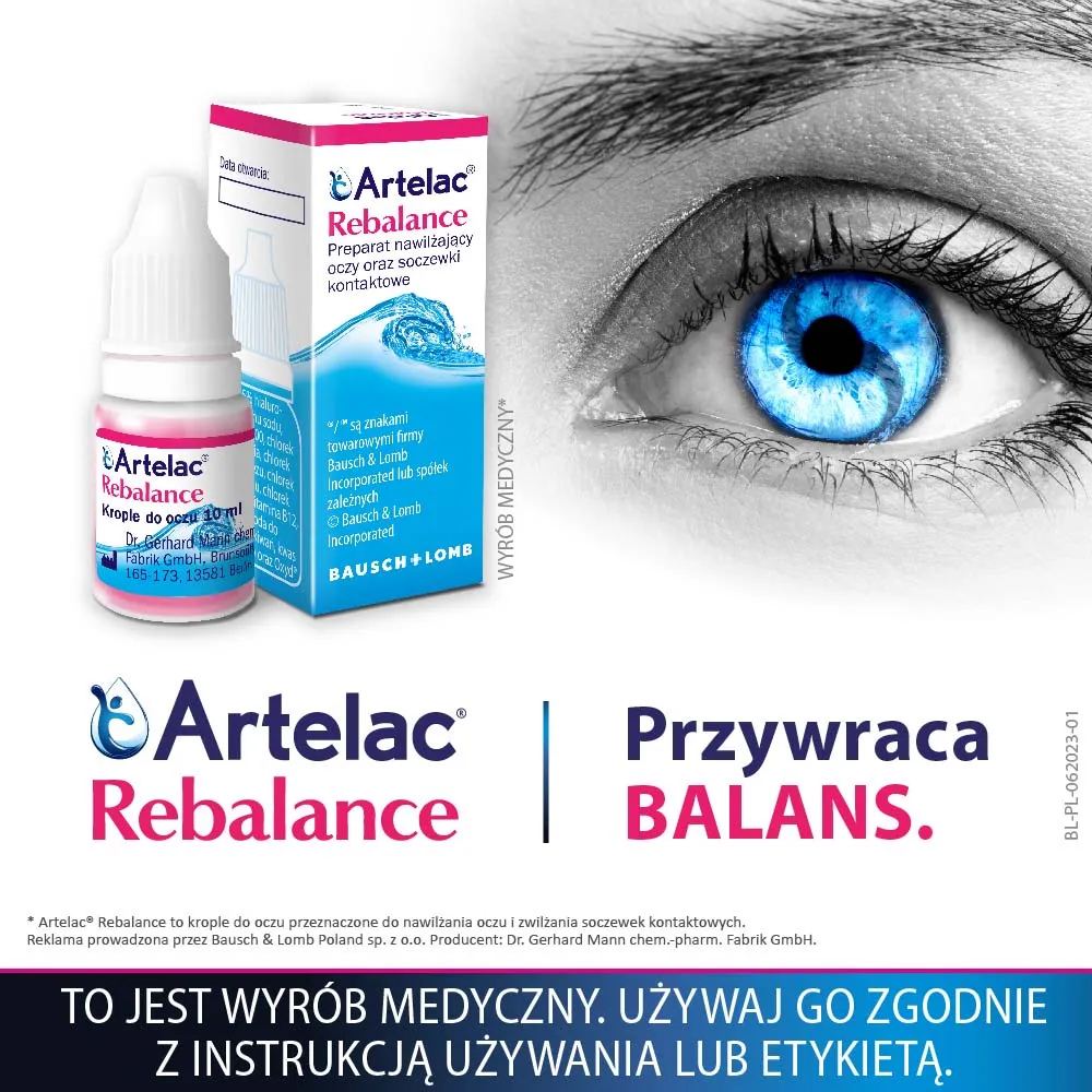 Artelac Rebalance, krople do oczu, 10 ml 