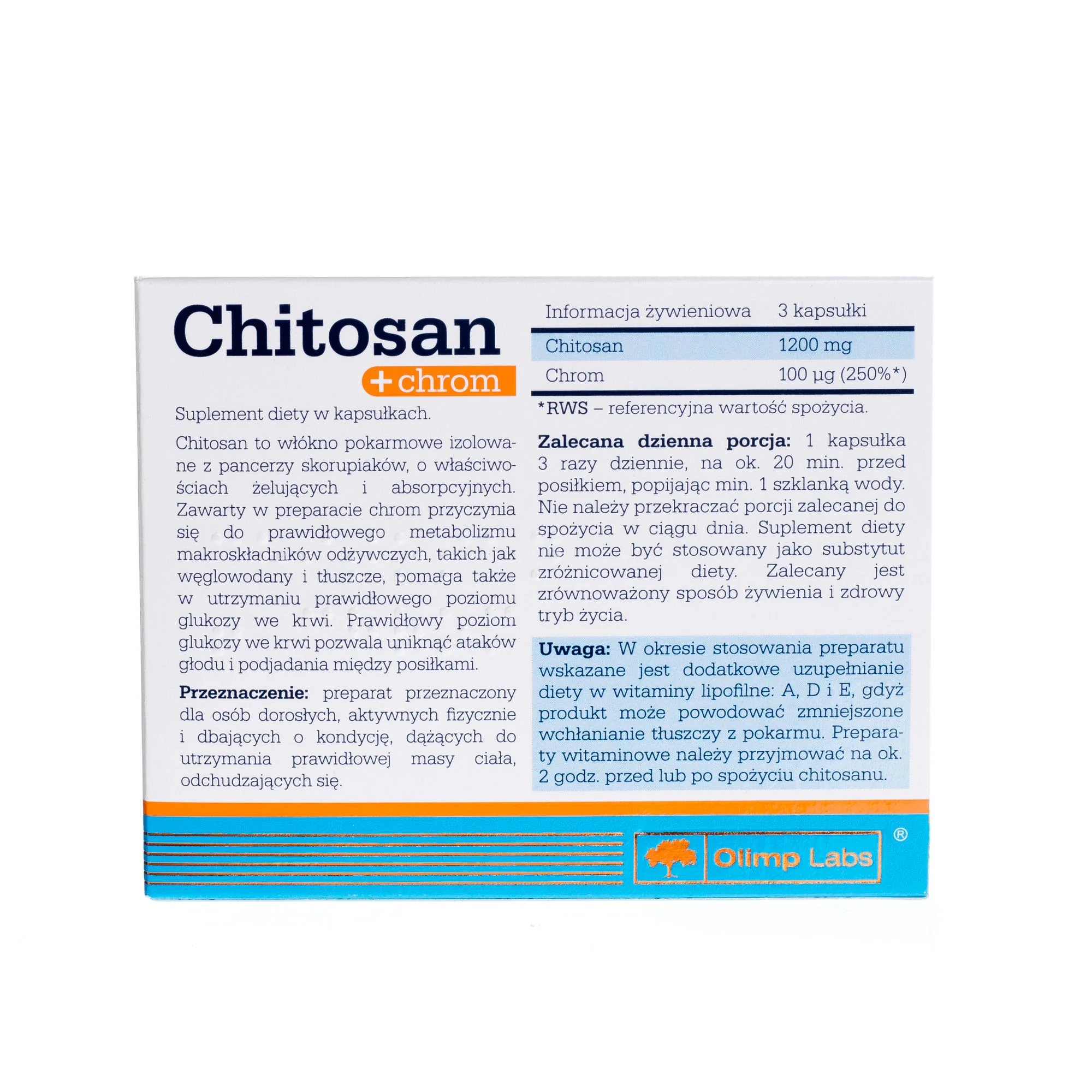 Olimp Chitosan + chrom suplement diety, 30 kapsułek