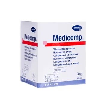 Medicomp - kompresy z włókniny 5x5 cm, 50 szt. 