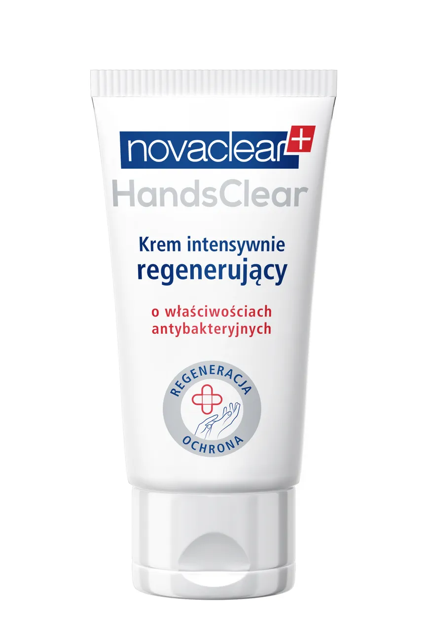 Novaclear Handsclear, krem do rąk, regenerujący o właściwościach antybakteryjnych, 50 ml