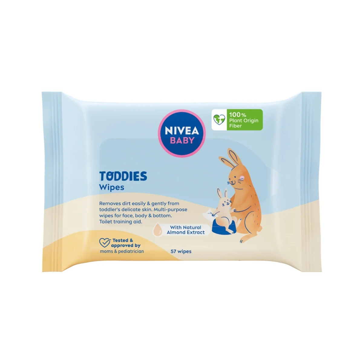 Nivea Baby Toddies chusteczki nawilżane, 57 szt.