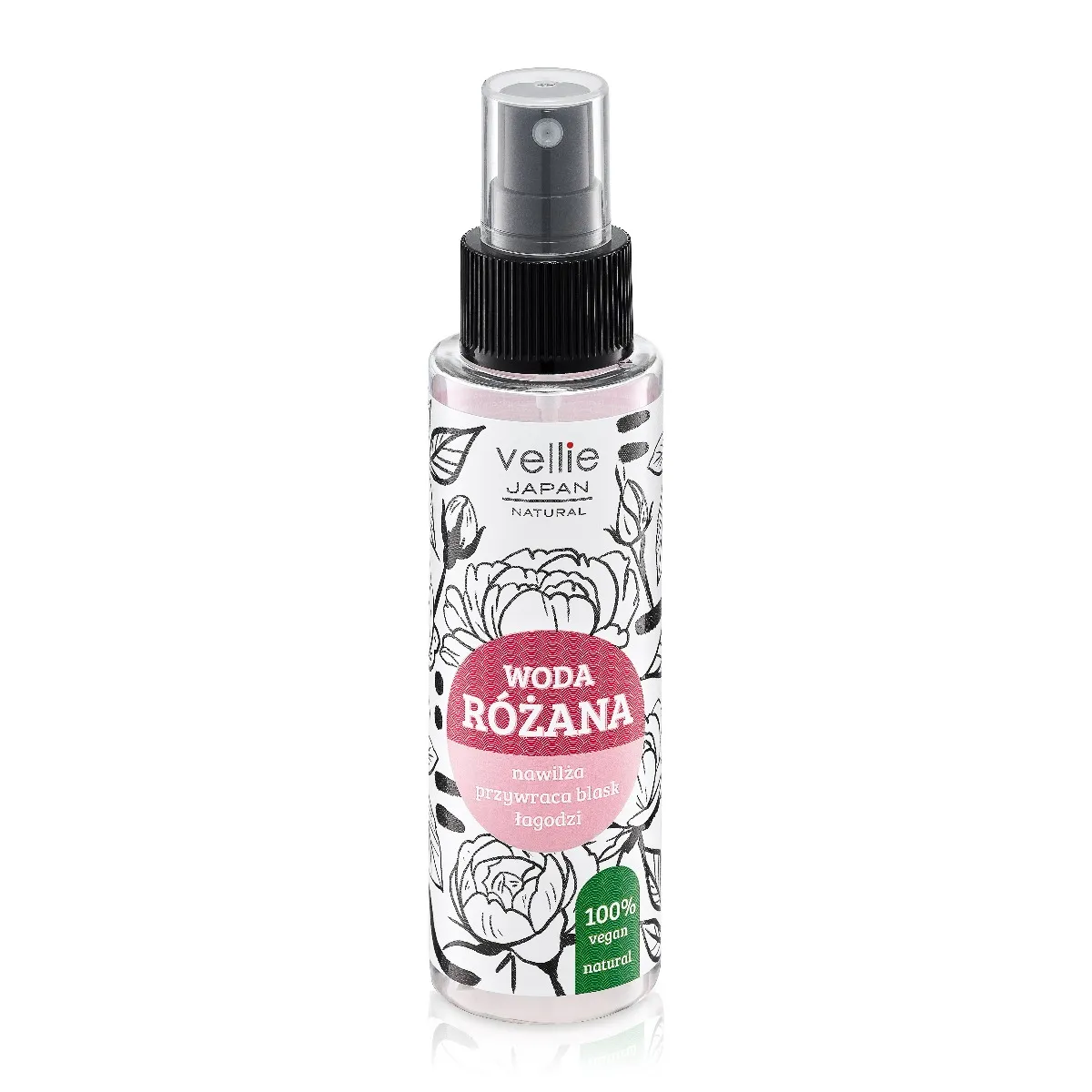 Vellie Natural woda różana, 100 ml