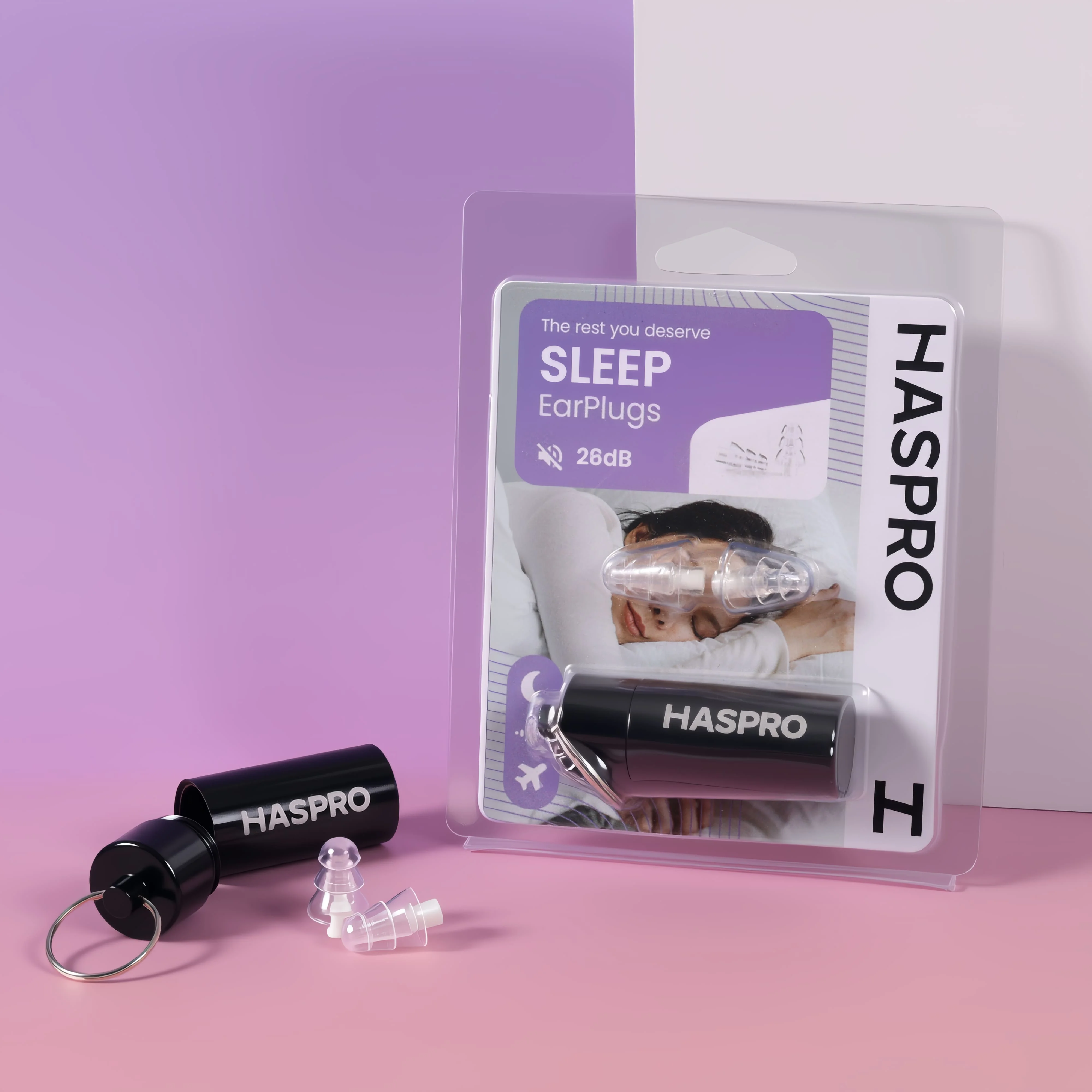 Haspro Sleep Universal zatyczki do uszu, 1 para