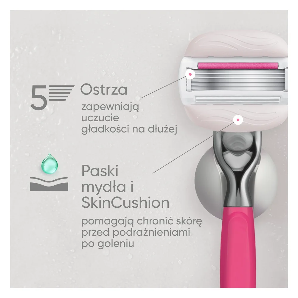 Gillette Venus Pro ComfortGlide Tropical damska maszynka do golenia + 1 wkład wymienny + etui podróżne