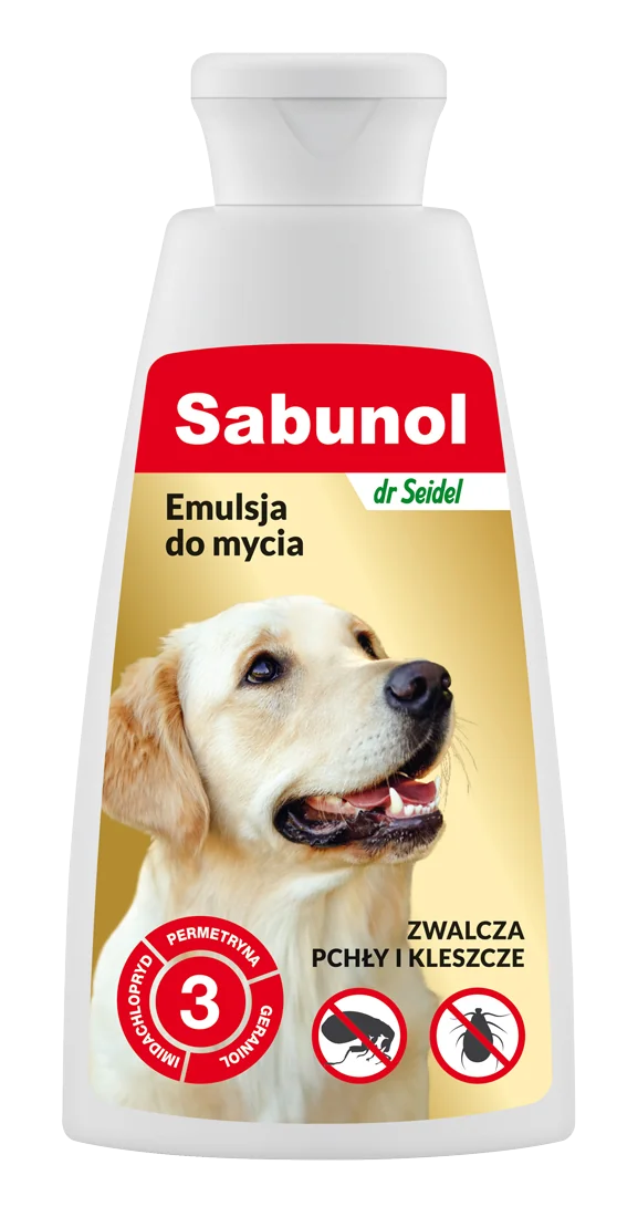 dr Seidel Sabunol emulsja do mycia przeciw pchłom i kleszczom, 150 ml