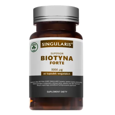 Singularis Biotyna Forte 5000 mcg, suplement diety, 60 kapsułek