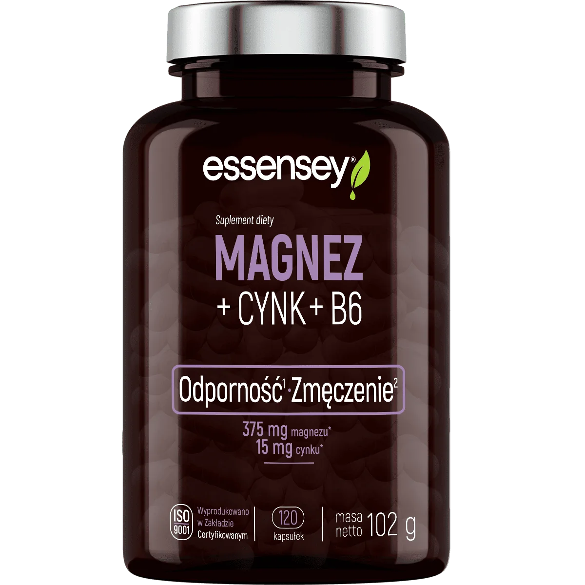 Essensey Magnez + Cynk + B6 120 kapsułek