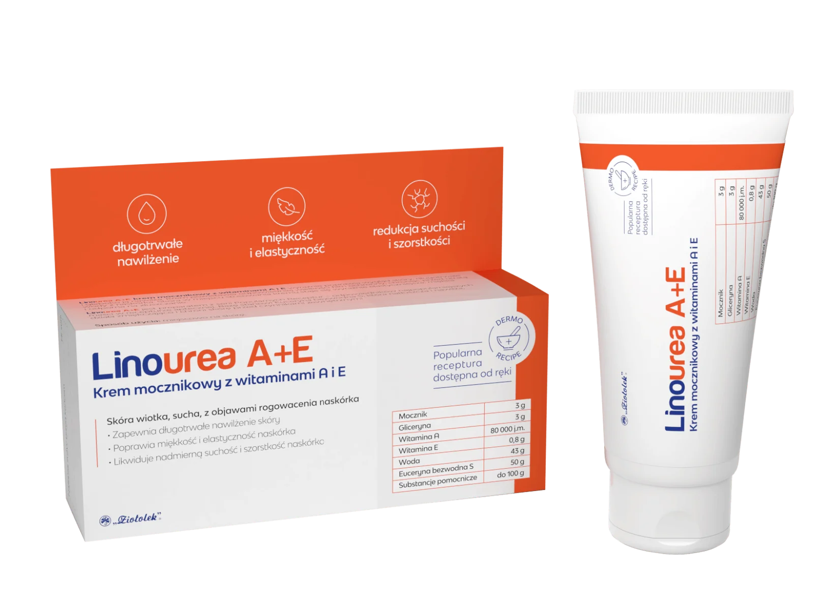 Linourea A+E krem mocznikowy z witaminami A i E, 50 g