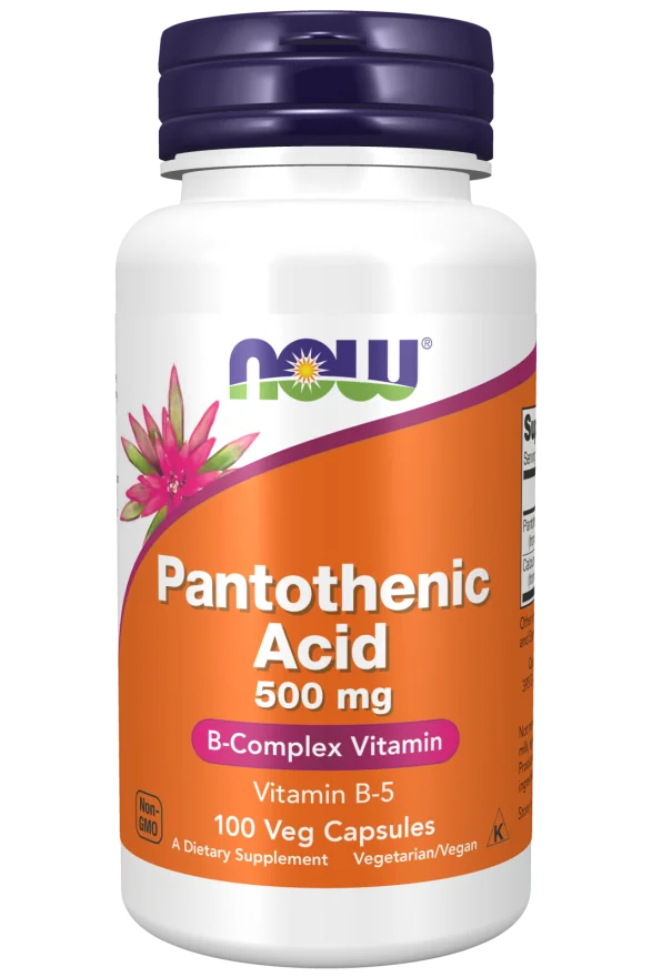 Now Foods Kwas pantotenowy 500 mg 100 kapsułek