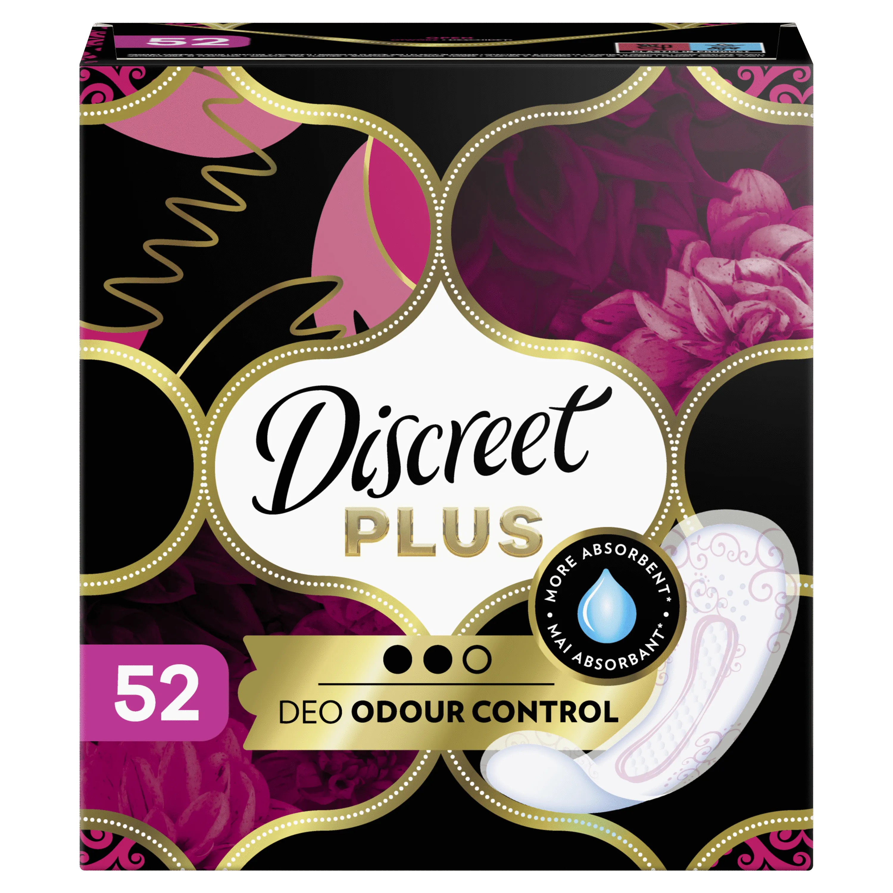 Discreet Protective Odour Control Plus wkładki higieniczne, 52 szt. 