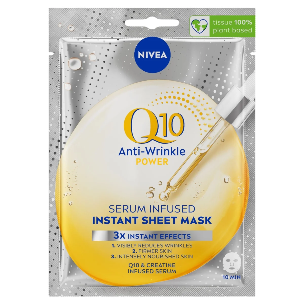 Nivea Q10 maska w płachcie z serum przeciwzmarszczkowym, 1 sztuka
