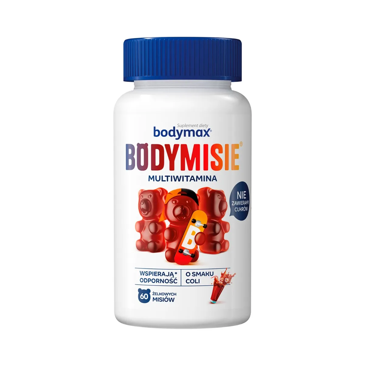 Bodymax Bodymisie, suplement diety, żelki dla dzieci od 3 lat i dorosłych, smak coli, 60 sztuk